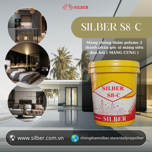 SILBER S8-C : Màng chống thấm polyme 2 thành phần gốc xi măng siêu đàn hồi ( MÀNG CỨNG )